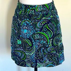 Lily Pulitzer Floral Corduroy Mini Skirt